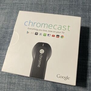 New Google H2G2-42 Chromecast 1st Gen HDMI Streamer Black Disney Amazon Netflix